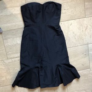 J Crew Navy blue strapless dress